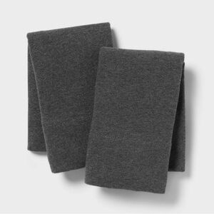 NEW Threshold Standard/Queen Jersey Pillowcase Set in Charcoal Gray